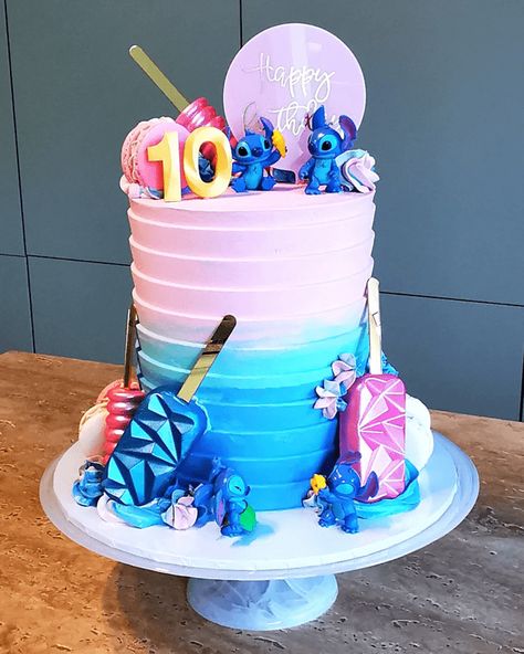 Stitch Cake Girl, Stitch Angel Cake, Stitch Cake Design, Stitch Birthday Cake Ideas, Stitch Birthday Cake, Elvis Birthday, Stitch Cake, Stitch Birthday, Cake Designs Images