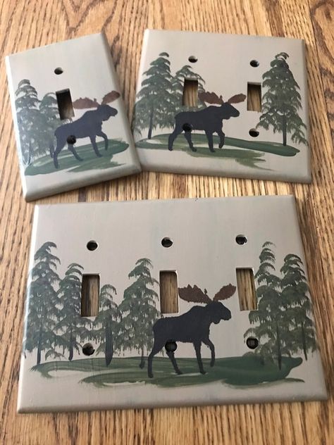 Cabin Decor Modern, Cabin Themed Bedroom, Mountain Cabin Decor, Lake Cabin Decor, Moose Decor, Decor Modern Farmhouse, Lake Cabin, Pineapple Decor, Bear Decor