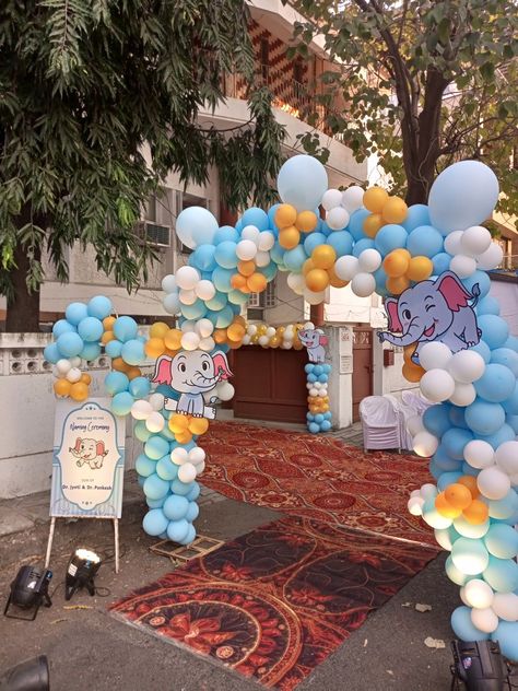 Entry Gate Balloon Decoration, Balloon Gate, Gate Decoration, Entry Gate, 1 Year Birthday, Entrance Gate, Entry Decor, Birthday Balloon Decorations, Naming Ceremony