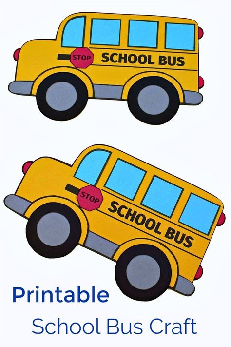 Free Printable School Bus Craft #FreePrintable #PrintableCraft #SchoolBus #SchoolBusCraft #BackToSchool #BackToSchoolCraft #BulletinBoardCraft School Bus Clipart Free Printable, School Bus Template, School Bus Printable, Bus Template, School Bus Craft, School Bus Art, School Bus Pictures, Bus Craft, School Bus Clipart