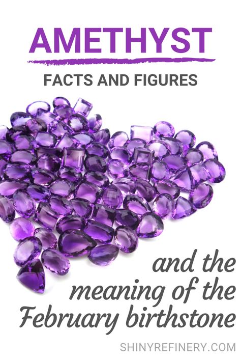 February Birthstone Meaning And Fun Facts About Amethyst Gemstones #gem #gemstone #februarybirthstone #birthstone #amethyst #amethysts #amethystjewelry February Birth Stones, February Magick, Birthstones Meanings, Amethyst Meaning, Month Gemstones, Amethyst Birthstone, February Birthday, Fancy Wedding, Birthstone Colors