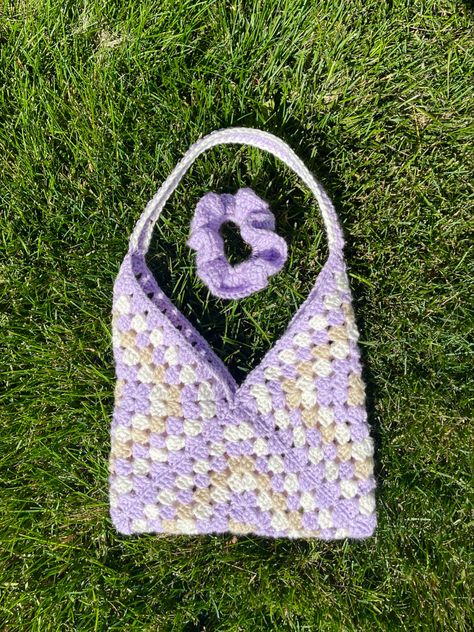 6 Granny Square Bag, 3 Square Crochet Bag, Crochet Gifts Grandma, Crochet 3 Granny Square Bag, Crochet Granny Square Shoulder Bag, Bag Crochet Granny Square, Grammy Square Bag, Granny Stitch Bag, Crochet Bag With Granny Squares