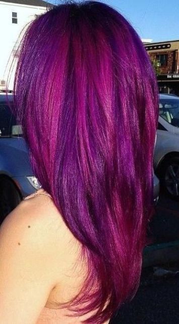 balayage purple magenta hair Valentines Hair Color Ideas, Pastel Hair Colors For Brunettes, Phoebe Hair, Purple And Pink Hair, Pride Hair, Pink Purple Hair, Magenta Hair, Violet Hair, Colorful Hair