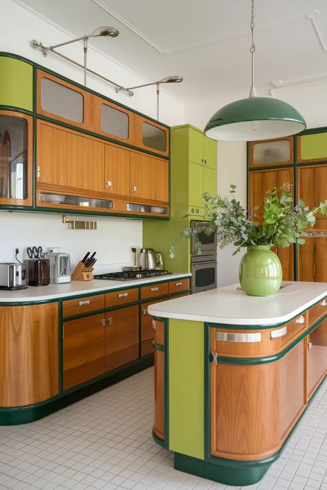 30 Stylish Mid-Century Modern Kitchen Design Ideas You’ll Love - The Ivy Kitchen Blog Mid Century Wood Kitchen, Maximalist House, Ivy Kitchen, Mid Century Modern Kitchen Design, Modern Kitchen Design Ideas, Mid Century Modern Kitchen, Mid Century Kitchen, Retro Interior, The Ivy