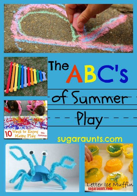 ABC's of Summer Learning. The Playful Learning Plan for Back-to-School - The OT Toolbox Sensory Summer Activities, Summer Learning Activities, Play For Kids, Playful Learning, Occupational Therapy Activities, Summer Play, Summer Learning, Preschool At Home, Learning Ideas