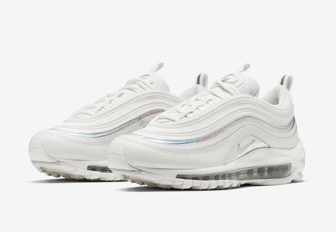 #SneakerScouts on Twitter: "#SneakerScouts The Nike Women's Air Max 97 SE 'White/Iridescent' is now available via @FinishLine! |$170| https://t.co/CEuotxI8gS… https://t.co/HFZn4IEiVc" Nike Factory Store, Nike Air Max 97 White, Reebok Princess, Nike Factory, Air Max 90 Premium, Athletic Shoes Nike, Silver Sneakers, Air Max Women, Air Max Plus