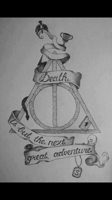 Harry Potter Tattoo Ideas #HarryPotter #Hallows #Horcrux Hp Tattoo, Deathly Hallows Symbol, Buku Harry Potter, Harry Potter Tattoos, Harry Potter Tattoo, Images Harry Potter, Potter Art, Harry Potter Drawings, Symbol Tattoos