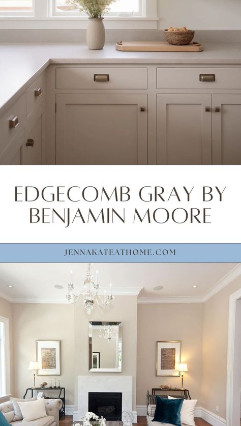 Looking to update your home with Benjamin Moore Edgecomb Gray? This versatile color is perfect for cabinets, living room walls, or even the bedroom. Use it in the kitchen or on the exterior for a timeless look. Learn about Edgecomb Gray undertones and how they can complement your space beautifully. Greige Paint Color, Benjamin Moore Edgecomb Gray, Benjamin Moore Bedroom, Cabinets Living Room, Timeless House, Edgecomb Gray, Greige Paint Colors, Greige Paint, Popular Paint Colors