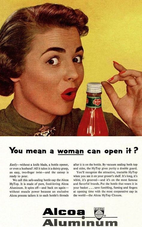 Gender stereotypes in Alcoa Aluminium Ads 1950s Ads, 1950s Advertising, Funny Vintage Ads, Ad Copy, Plakat Design, Retro Advertising, Retro Ads, Old Ads, Vintage Humor