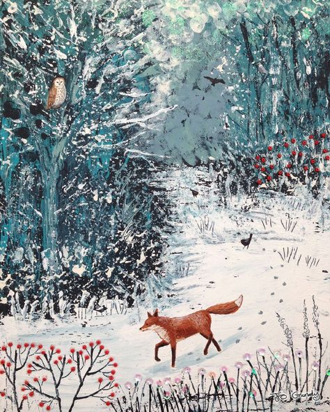 Fox In The Snow, Winter Kunst, 동화 삽화, Fox Illustration, Winter Wood, Fox Art, Winter Art, Arte Popular, Arte Animal