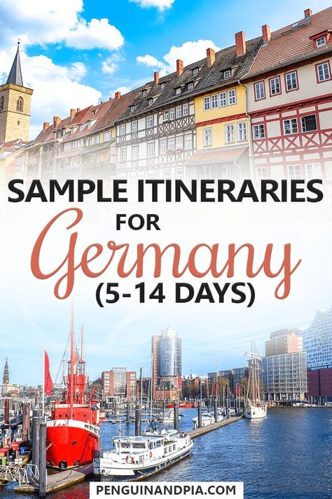 Thinking about planning a Germany trip? In this guide, we share various Germany itineraries for 5 - 14 days through different parts of the country! #germany #travelitineraries Belgium Germany Itinerary, Germany Itinerary, Germany Travel Destinations, Travel Belgium, Germany Trip, Germany Travel Guide, Germany Vacation, Cities In Germany, Travel Germany