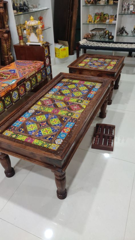 Rajasthani Restaurant, Indian Dining Table, Modern Mexican Decor, Indian Coffee Table, Hsr Layout, Traditional Coffee Table, Coffee Table Makeover, Drop Down Table, Design Cafe