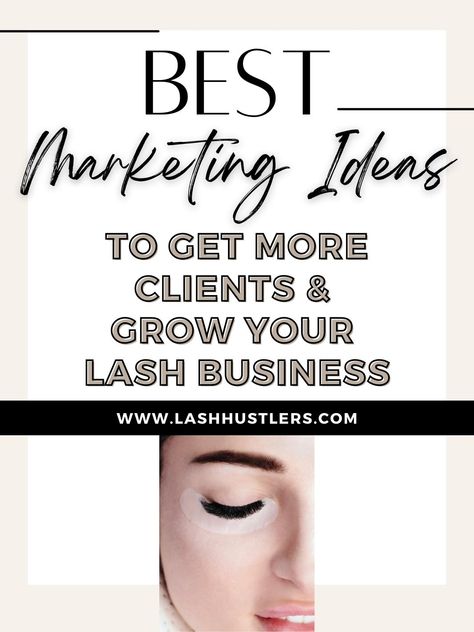 Are you looking for some creative ways to promote your eyelash extensions business and get more clients? If so, you've come to the right place! In this blog post, we will discuss 13 different lash promotion ideas that you can us to market your lash business and attract new clients. We will cover everything from online to traditional marketing methods. So, whether you are a lash artist just starting out or you have been in business for a while, there is something here that will help you grow ... How To Promote Lash Business, Lash Business Marketing Ideas, How To Get Lash Clients, Lash Extension Marketing Ideas, Eyelash Promotion Ideas, Eyelash Marketing Ideas, Starting Lash Business, Content Ideas For Lash Techs, Lash Special Ideas