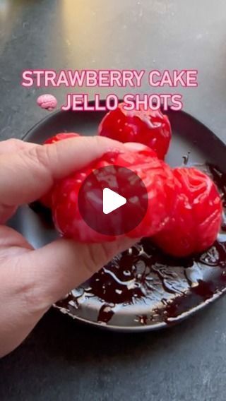 Johany Torres on Instagram: "Strawberry cake 🧠 Jello shots

These 🧠 Jello shots are the perfect spooky Halloween treat.  They taste like spiked strawberry cake 🤪. Perfect to bring to your next Halloween party this year!  Comment “🧠” in the comments for the recipe! 

#halloweenseason #gelatina #gelatin #spookycute  #halloweencocktails #halloweendiy #halloweentreats #jelloshots 
#halloweenpartyideas #spookyvibes #halloweenideas" Cake Jello Shots, Halloween Jello Shots, Halloween Jello, Spooky Halloween Treats, Strawberry Jello, Halloween Cocktails, Jello Shots, Halloween Treat, Halloween Recipes