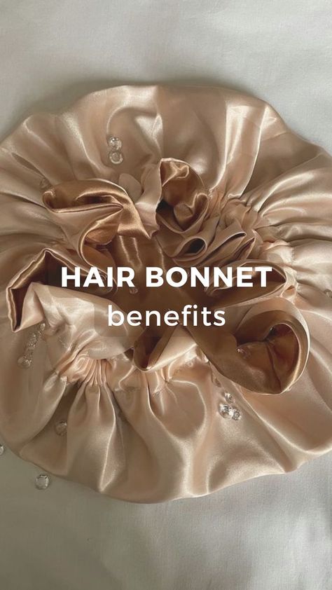 Protecting your hair while sleeping is essential for preventing damage we cause while tossing and turning. 😵‍💫 Hair bonnets are a great way of securing your hair in one place!🦋