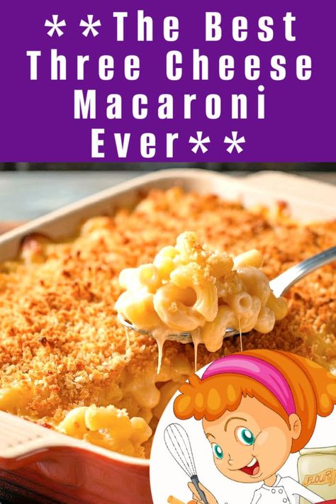 The best mac & cheese you're ever gonna eat. Three Cheese Baked Macaroni, Three Cheese Mac And Cheese Recipe, 4 Cheese Mac And Cheese, Best Mac And Cheese Recipe, Easy Macaroni And Cheese, November Recipes, Cream Cheese Spread Recipes, Cheese Macaroni, Baked Macaroni And Cheese