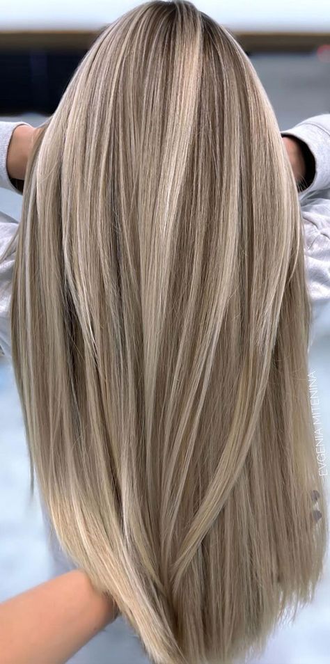 Long Blonde Hair Color & Styles | Dark Blonde Hair Color with dimenion Long Blonde Hair Color, Sandy Blonde Hair, Perfect Blonde Hair, Summer Blonde Hair, Ash Blonde Hair Colour, Brunette Hair With Highlights, Dyed Blonde Hair, Light Blonde Hair, Balayage Blonde