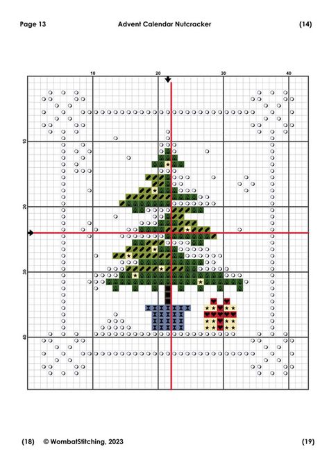 Gallery.ru / Фото #17 - Wombat Stitching - Nutcracker Advent Calendar by Elina - Mussen Advent Calendar Cross Stitch Pattern, Christmas Cross Stitch Patterns Free Charts, Christmas Cross Stitch Alphabet, Christmas Cross Stitch Patterns Free, Cross Christmas Tree, Halloween Cross Stitch Patterns, Holiday Cross Stitch, Xmas Cross Stitch, Cross Stitch Christmas