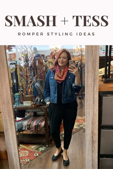 Smash Tess Romper Outfit, Romper Styles Outfits, How To Style A Romper Jumpsuits, Smash And Tess Romper Outfit, Styling Rompers, Styling A Romper, Romper Styling, Winter Romper Outfit, Long Romper Outfit