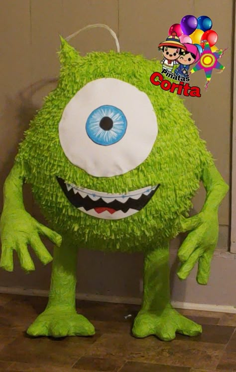 Monster Inc Pinata, Monsters Inc Decorations, Monster University Party, Halloween Dance Party, Monster Ink, Monsters Inc Party, Mike From Monsters Inc, Monster Inc Birthday, Twin Birthday Parties