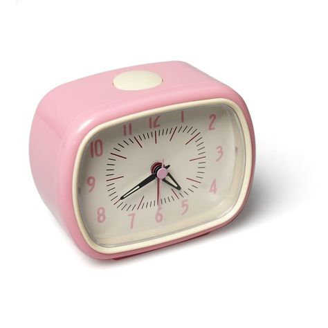 Trouva: Pink Retro Alarm Clock Pink Clock, Alarm Clock Design, Retro Alarm Clock, Pink Clocks, Flat Interior, Accessories Pink, Deco Retro, Pink Home Decor, Alarm Clocks