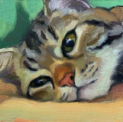 Katya Minkina, Ginger Tabby, Cute Ginger, Cat Art Illustration, Tabby Kitten, Oil Pastel Art, Flora Fauna, My Spirit, Learn Art