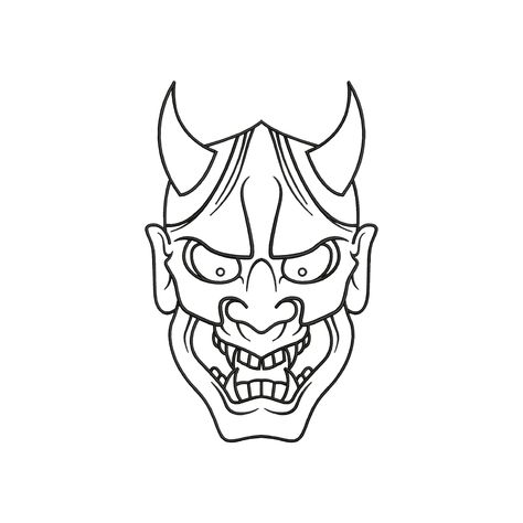 Oni Demon Mask, Mask Embroidery, Demon Mask, Oni Demon, Japanese Oni, Oni Mask, Embroidery Design Download, May 31, Machine Embroidery Design