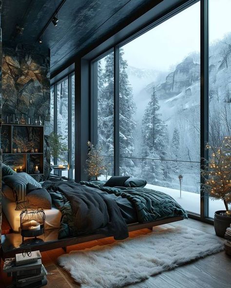 Minimalistic Room, Black Cabin, تصميم للمنزل العصري, Dream House Rooms, Hus Inspiration, Forest House, Dream House Interior, Dream Rooms, Bedroom Themes