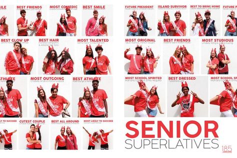 Cool Yearbook Ideas, High School Superlatives, Student Life Yearbook, Senior Yearbook Ideas, Yearbook Mods, Yearbook Superlatives, Senior Superlatives, Teaching Yearbook, Yearbook Template