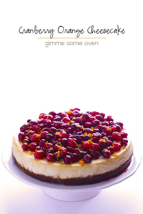 Cranberry Orange Cheesecake, Orange Cheesecake Recipes, Cranberry Cake Recipe, Holiday Cheesecake Recipes, Holiday Cheesecake, Orange Cheesecake, Cranberry Cake, Gimme Some Oven, Gateaux Cake