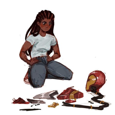 Riri Williams Fanart, Riri Williams Comic, Pad Wallpaper, Riri Williams, Black Superheroes, Alpha Flight, Drawing Superheroes, Pietro Maximoff, Black Cartoon Characters