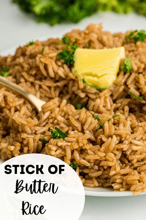 Stick of butter rice is one incredible rice dish that takes minutes to prep and toss in the oven. This stick of butter rice dish is going to transform your mealtime. A classic recipe all of our Mom's and Grandma's have been making for years. Stick Butter Rice, Butter Rice Recipe, Buttered Rice Recipe, Stick Of Butter Rice, Stick Butter, Butter Rice, Rice Dish, Rice Recipe, Rice Dishes