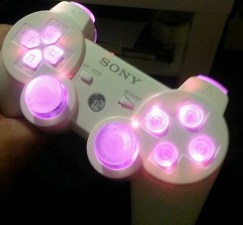 Custom ps3 controller with led buttons #playstation4 #gaming #ps4console #gamingsetup #games #ps4games #gotagiveaway Ps5 Controller Aesthetic, Aesthetic Game Controller, Video Game Controller Aesthetic, Playstation 1 Aesthetic, Custom Controllers Ps4, Playstation 1 Controller, Playstation Controller, Ps3 Controller, Y2k Wallpaper