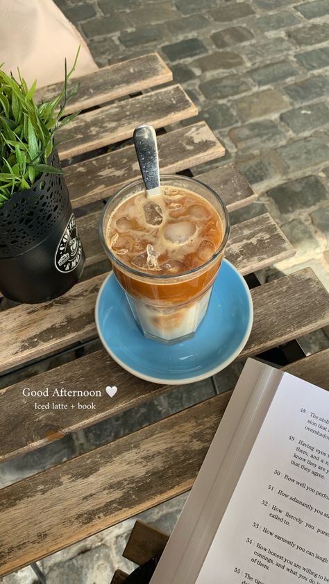 Latte Captions Instagram, Ice Latte Aesthetic, Spring Activity, Coffee Shop Photography, Food Captions, Instagram Creative Ideas, Coffee Obsession, Book Instagram, Instagram Inspiration Posts