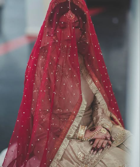 Nikkah Dupatta Ideas, Nikah Outfit, Indian Bridesmaid Dresses, Red Bridal Dress, Girls Clothes Patterns, Desi Wedding Dresses, Nikkah Dress, Indian Bride Outfits, Golden Colour