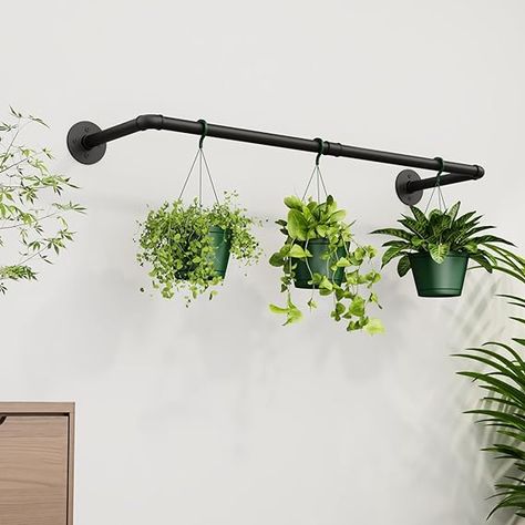 Amazon.com: Galood Hanging Planters for Indoor Plants Plant Hanger indoor Hanging Plant Holder Black Metal Rod for Window Plant Shelves Ceiling Wall Mount Wall Decor for Living room (Pot Chain&Plant Not Included) : Patio, Lawn & Garden Hanging Plant Mug, Faux Leather Plant Hanger, Hanging Plants Behind Tv, Curtain Rod Plant Hanger Macrame, Ikea Hanging Plant, Indoor Plant Hangers Overstock, Hanging Plants Indoor By Tv, Curtain Pole Plant Hanger, Hanging Plants Shower Rod