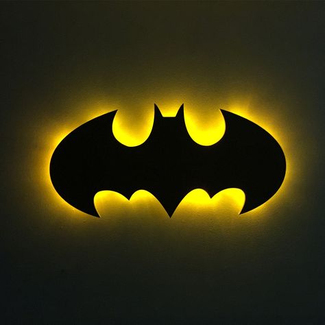 Batman Lamp, Batman Sign, Batman Light, Batman Bedroom, Superhero Signs, Batman Room, Batman Decor, Batman Wall, Batman Symbol