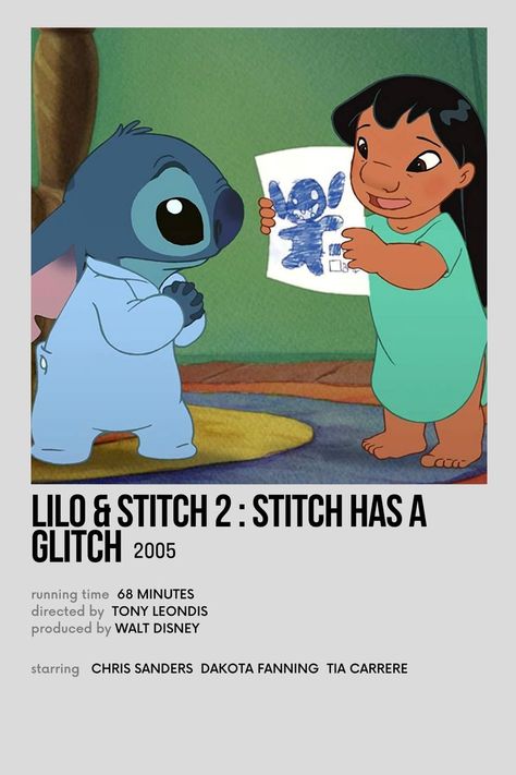 Lilo And Stitch Polaroid Poster, Lilo And Stitch Movie Poster, Lilo And Stitch Minimalist, Lola And Stitch, Lilo And Stitch Poster, Lilo And Stitch Movie, Poster Polaroid, Disney Poster, Minimalistic Poster