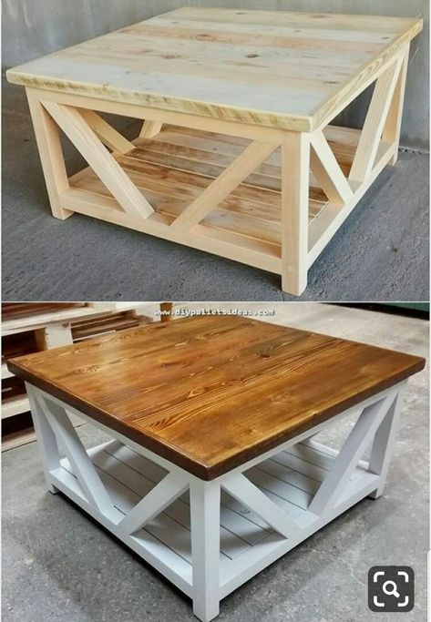 Wood Center Table, Red Furniture, Recycled Pallets, Table Diy, Wood Pallet Projects, Diy Pallet Projects, Woodworking Furniture, Into The Woods, Printable Diy