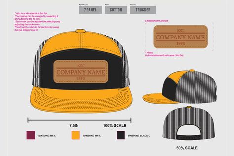 Ultimate Hat Template - 7 Panel Hat #Sponsored , #affiliate, #Templet#Adobe#Illustrator#Design 7 Panel Hat, Custom Adjustable 5-panel Hat, Graphic Print 5-panel Hat, Breathable Trucker Hat With 5-panel Design, Five Panel Hat, Procreate Watercolor, Hat Vector, Hat Template, Tshirt Printing