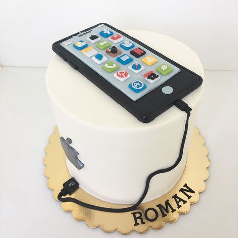 iphone cake apple cake fondant iphone cake Apple Design Cake, Phone Cake Ideas, I Phone Cake Designs, Iphone Theme Cake, Apple Phone Cake Designs, Phone Cake Birthday, Iphone Cake Ideas Birthdays, Iphone Cake Designs, Iphone Cake