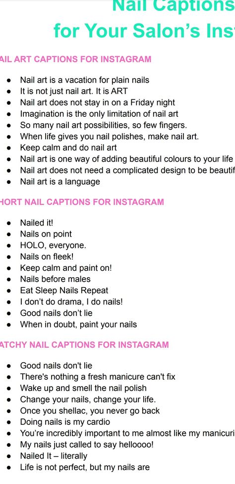 Instagram Bio For Nail Page, Nail Artist Bio Ideas, Captions For Nail Posts, New Nail Set Captions, Nail Art Bio For Instagram, New Nail Captions For Instagram, Nail Account Ideas, Bio For Nails Instagram, Nail Art Insta Id Name