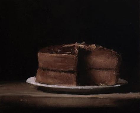 Cake Oil Painting, Cake Still Life, Neil Carroll, Oil Painting Realism, Food Paintings, Painting Realism, Food Painting, Types Of Cakes, Hyperrealism