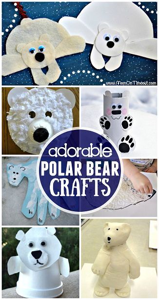 Winter Polar Bear Crafts for Kids to Make | CraftyMorning.com #wintercrafts #polarbearcrafts #bearcrafts #kidcrafts #diycrafts #easycrafts #craftymorning Polar Bear Crafts For Kids, Bear Crafts For Kids, Polar Bear Crafts, Houses Minecraft, Polar Bear Craft, Crafty Morning, Homemade Instruments, Crafts Fall, Footprint Crafts