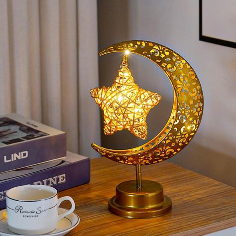 Led Decorative Lights, Eid Al-adha, Bedroom Night Light, Creative Lamps, Ramadan Decoration, Moon Lamp, Star Lamp, Flickering Lights, Ball Lamps