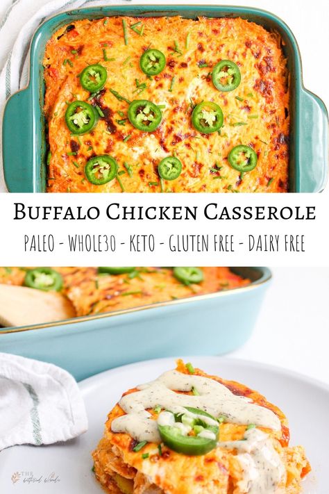 Chicken Wing Flavors, Whole 30 Chicken Recipes, Amanda Nighbert, Ghee Recipe, Whole30 Dinner, Buffalo Chicken Casserole, 30 Diet, Healthy Buffalo Chicken, Crockpot Dishes