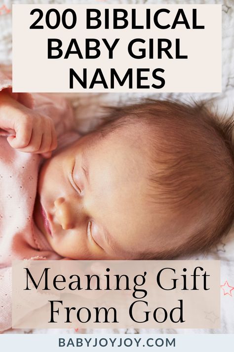 Celebrate the precious gift of your baby girl with our curated list of 200 biblical names meaning 'gift of God' or 'gift from God'. Whether you're expecting or simply love exploring beautiful names, find the perfect one that honors the joy she brings. Dive into this collection inspired by biblical significance and capture the essence of your little gift from above! 🌟👶 #BiblicalGirlNames #BabyNames #GiftOfGod Biblical Names Girl, Biblical Girl Names With Meaning, Catholic Baby Names, Christian Baby Girl Names, Spanish Girls Names, God Names, Biblical Girl Names, Names Meaning, Feminine Names