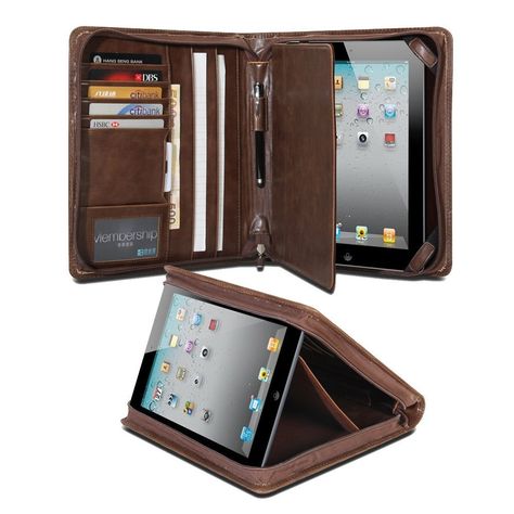 GMYLE(R) Business Portfolio Case for iPad 2/iPad 3/iPad 4/ iPad Air iPad 5 - Black R-64 Pattern PU Leather Protective Notepad Multi-Purpose Professional Executive Zipped Slim Folio Stand Case Cover (with Card Slots and Money Pocket) Ipad Pro Leather Case, Ipad Portfolio Case, Leather Portfolio Case, Apple Iphone Accessories, Portfolio Case, Money Pocket, Business Portfolio, Ipad 3, Leather Portfolio