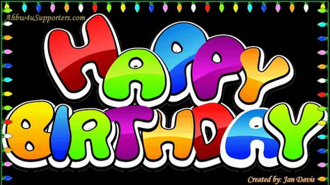 via GIPHYhttp://www.facebook.com/happybirthdaywishes4u http://www.sellfy.com/ahbw4u Animated Happy Birthday Wishes, Happy Birthday Free, Birthday Signs, Happy Birthday Png, Birthday Cartoon, Happy Birthday Text, Birthday Clips, Birthday Text, Happy Birthday Video