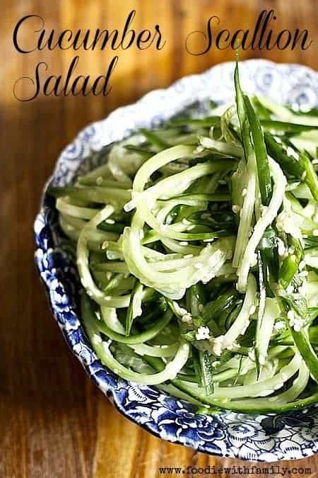 Cucumber Scallion Salad {5 Minute Recipe} Scallion Salad, Cod Baked, 5 Minute Recipe, Seared Fish, 5 Minute Meals, Csa Recipes, Superfood Salad, Refreshing Salad, Cucumber Recipes